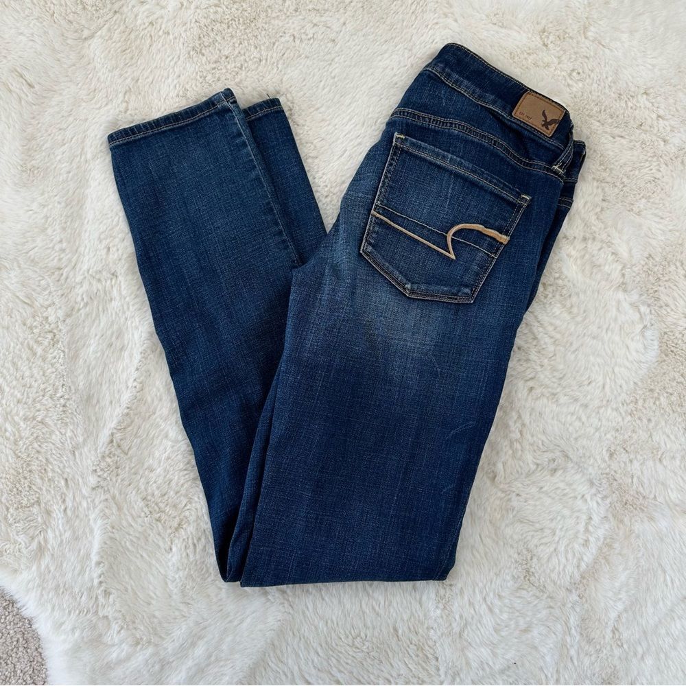 American Eagle Super Skinny Stretch Dark Wash Jean, 4